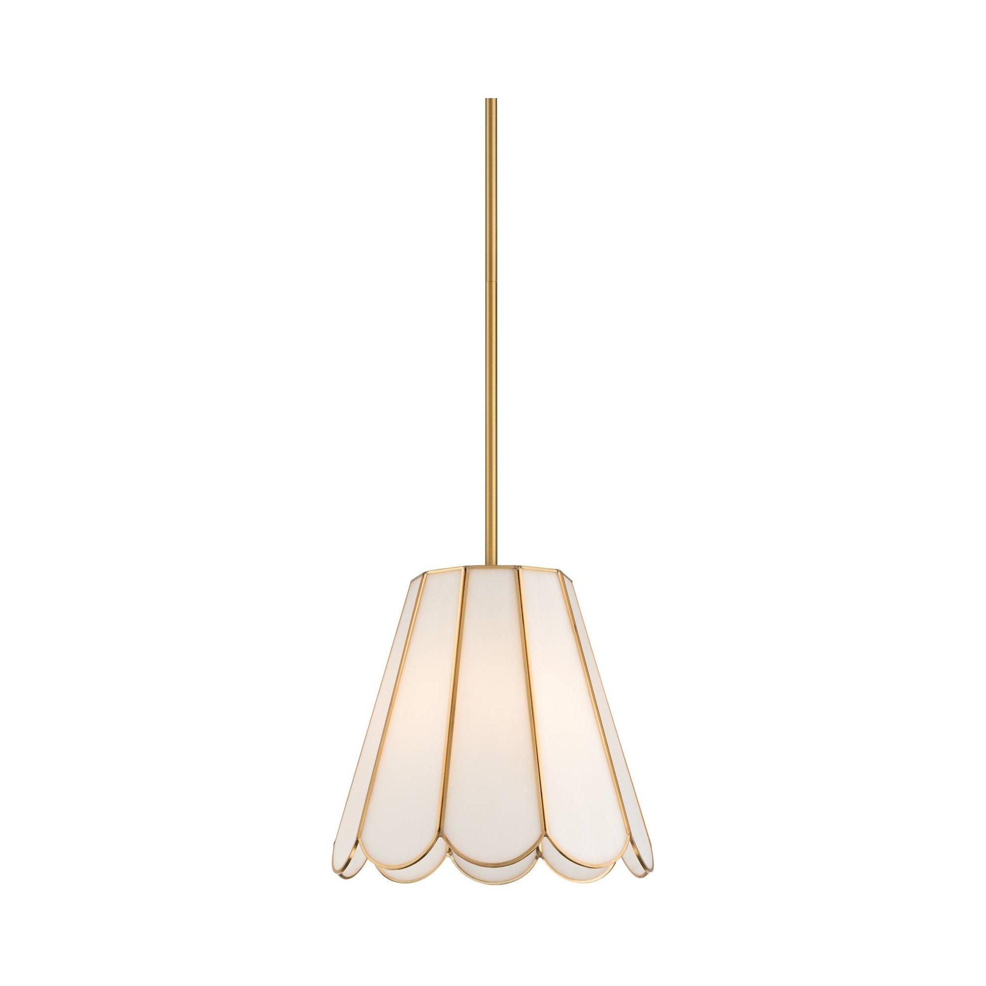 Possini Euro Design Possini Euro Eldridge 12 1/4"W Brass and Seashell Mini Pendant Light