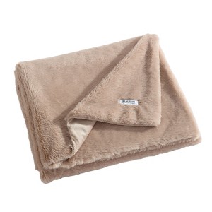 Kenneth Cole Faux Fur Beige 50" X 70" Throw Blanket - 1 of 4