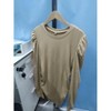 Ribbed Maternity Tunic with Puff Sleeves Mock Neck Ruched Sides - 2 of 2