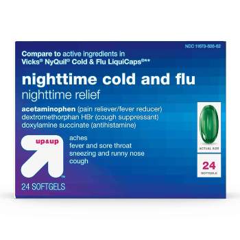 Nighttime Cold & Flu Relief Softgels - 24ct - up & up™