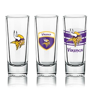 NFL Shot Glass, 6-Pack Set, with Multiple Designs - Minnesota Vikings - 1 of 1