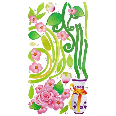 Slickblue Delightful Flowerpot Wall Decals - Vibrant Vinyl Stickers for Home Décor, Easy Peel & Stick Application