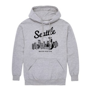 Men's - Instant Message - Seattle Washington Graphic Fleece Pullover Hoodie - 1 of 4