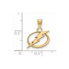 Black Bow Jewelry 14k Yellow Gold Plated Sterling Silver Tampa Bay Lightning NHL Small Pendant - 2 of 3
