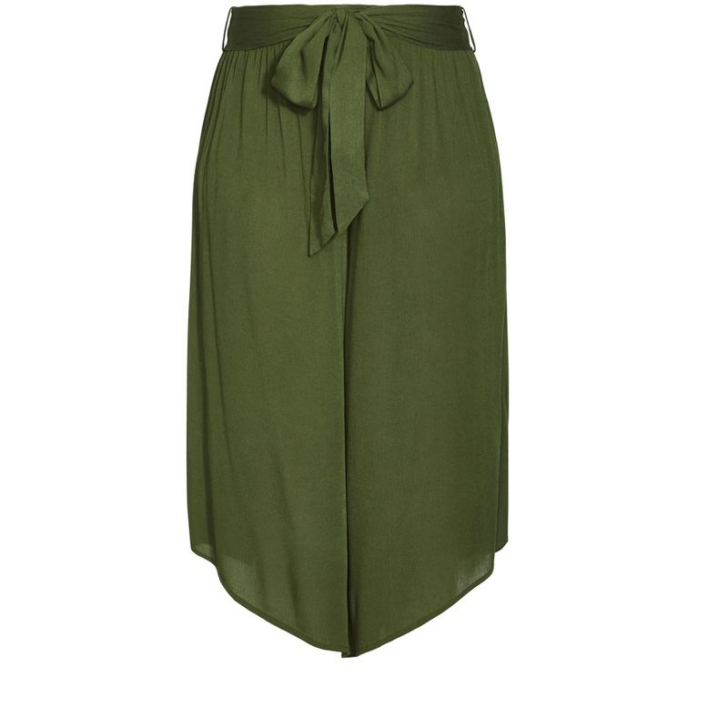Women's Plus Size Holiday Sun Pant - riff green | CITY CHIC, 3 of 4
