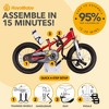 RoyalBaby Freestyle Children Kids Bicycle w/Handbrake, Training Wheels, and Water Bottle, for Boys and Girls Ages 3-10 - 3 of 4