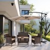 Karl Home 4-Piece Wicker Patio Conversation Set with Beige Cushions - 2 of 4