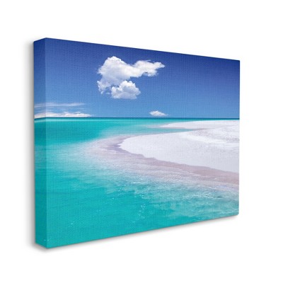 Tropical Beach Shoreline Multicolored Canvas Print, 24 x 30