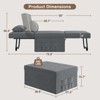 4 in 1 Sleeper Chair, Convertible Sleeper Sofa with Ottoman, Adjustable Backrest - 2 of 4