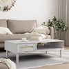 vidaXL Coffee Table Accent Storage Side Table SENJA Rattan Look Solid Wood - 2 of 4