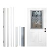 Lirago 2-Panel Fiberglass Front Doors - 36 in. x 80 in. with 6-9/16" Vinyl Frame, Brickmould, Left Hand Inswing - 2 of 4