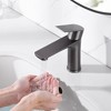 Sumerain Bathroom Sink Faucet Lavatory Faucet 304 Stainless Steel 1 Hole Single Handle Metallic Gray - 3 of 4