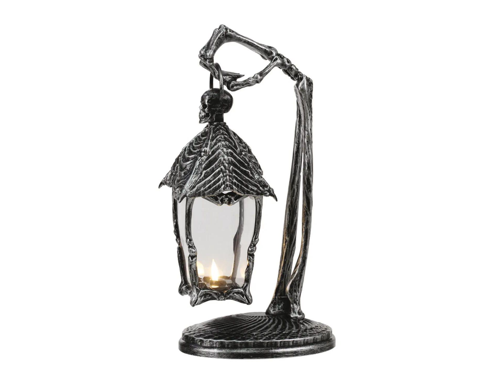 Skeleton Crew Hanging Lantern Plastic Halloween Decoration