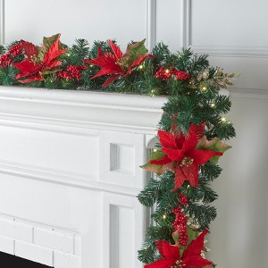 BrylaneHome Pre-Lit Poinsettia Christmas Collection - 1 of 1