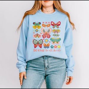 Simply Sage Market Be Kind To All Kinds Butterfly Sweatshirt - 1 of 4