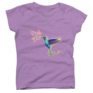 Girl's Design By Humans Hummingbird By timea T-Shirt - 1 of 3