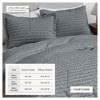 100% Cotton Textured Waffle Weave Duvet Cover & Sham Set - Great Bay Home - 4 of 4
