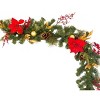 Barton Christmas Artificial Pre-Lit Teardrop Swag Wreath Garland Ornaments - 4 of 4