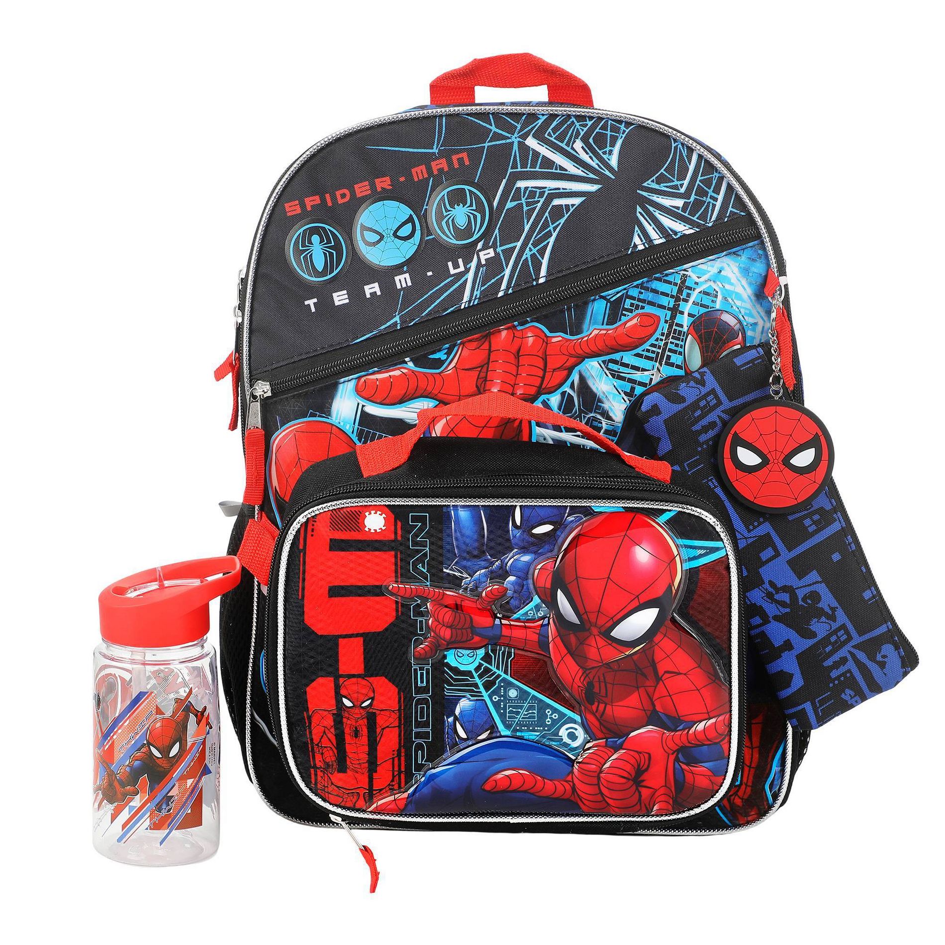 Spider-Man Kids' 15.5L 5pc Backpack Set with Lights - Black