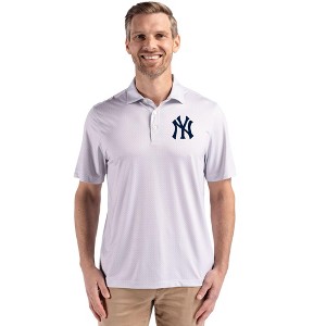 New York Yankees Cutter & Buck Pike Eco Diamond Dot Print Recycled Mens Big & Tall Polo - 1 of 1