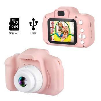 HOM Kids Camera - 1080p Digital Camera for Kids with Soft Silicone Body and Hand Strap - 32GB SD Card Included