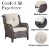 POCASSY 3 Piece Patio Furniture Set, All Weather Wicker Accent Lounge Club Patio Chairs with Side Table for Porch Balcony - 4 of 4