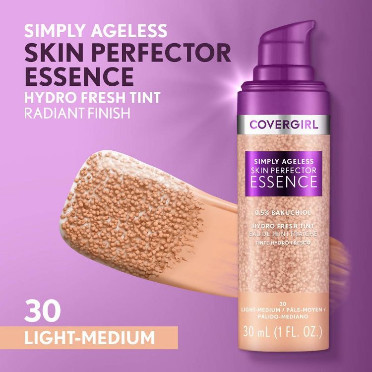 COVERGIRL Simply Ageless Skin Perfector Essence Vegan Foundation - 1 fl oz, 5 of 15