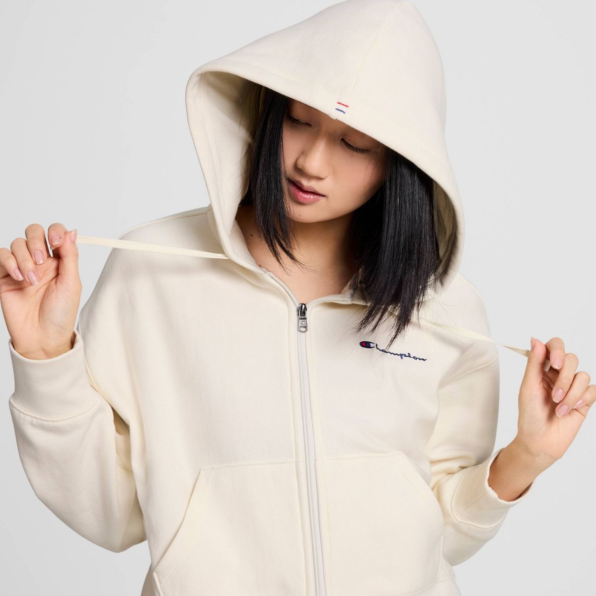 Champion Women's Cropped Hooded Fleece Zip-Up Hoodie - thumbnail 4