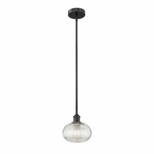 Ithaca - 1 Light Stem Hung Mini Pendant In Industrial Style-7.75 Inches Tall and 8 Inches Wide - 1 of 1