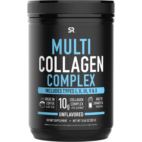 Sports Research Multi Collagen Complex Unflavored 10 65 Oz 302 G Dietary Supplements Target