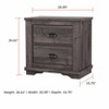 Vynxaria Dark Brown Nightstand, Melamine Top, Kenlin Drawer Guides, Dovetail Drawer Construction, Cup Pulls - 2 of 4