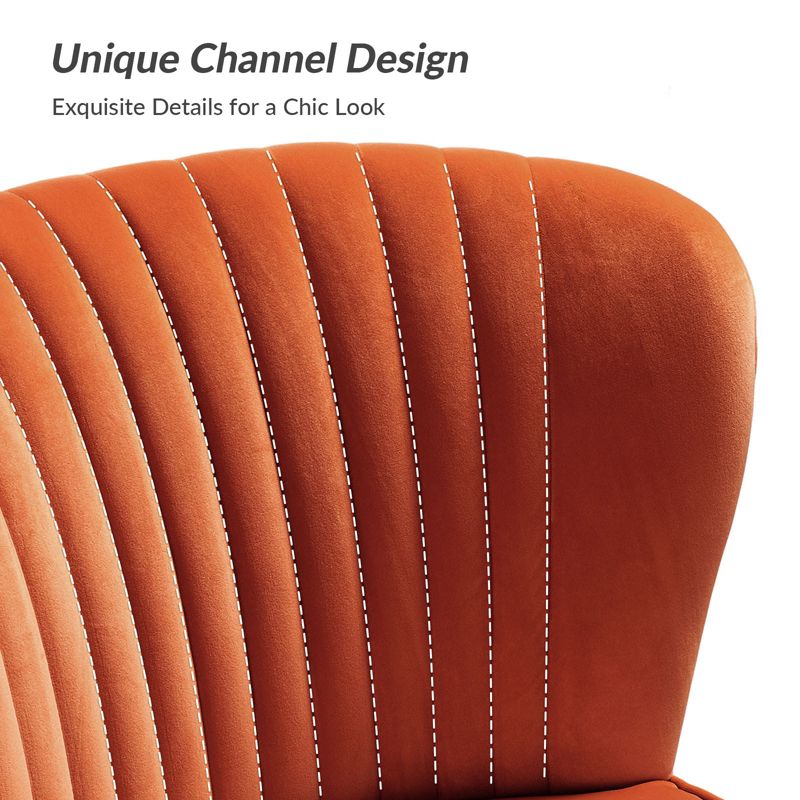 Velvet Nicolas Loveseat Chair Contemporary  2-Seater Sofa for Living Room and Bedroom Tufted Back Loveseat  | Karat Home, 3 of 14