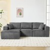 108" L Shape Cloud Modular Sectional Sofa Couch, Comfy Corduroy Couch, Deep Seat, No Assembly Required - 4 of 4