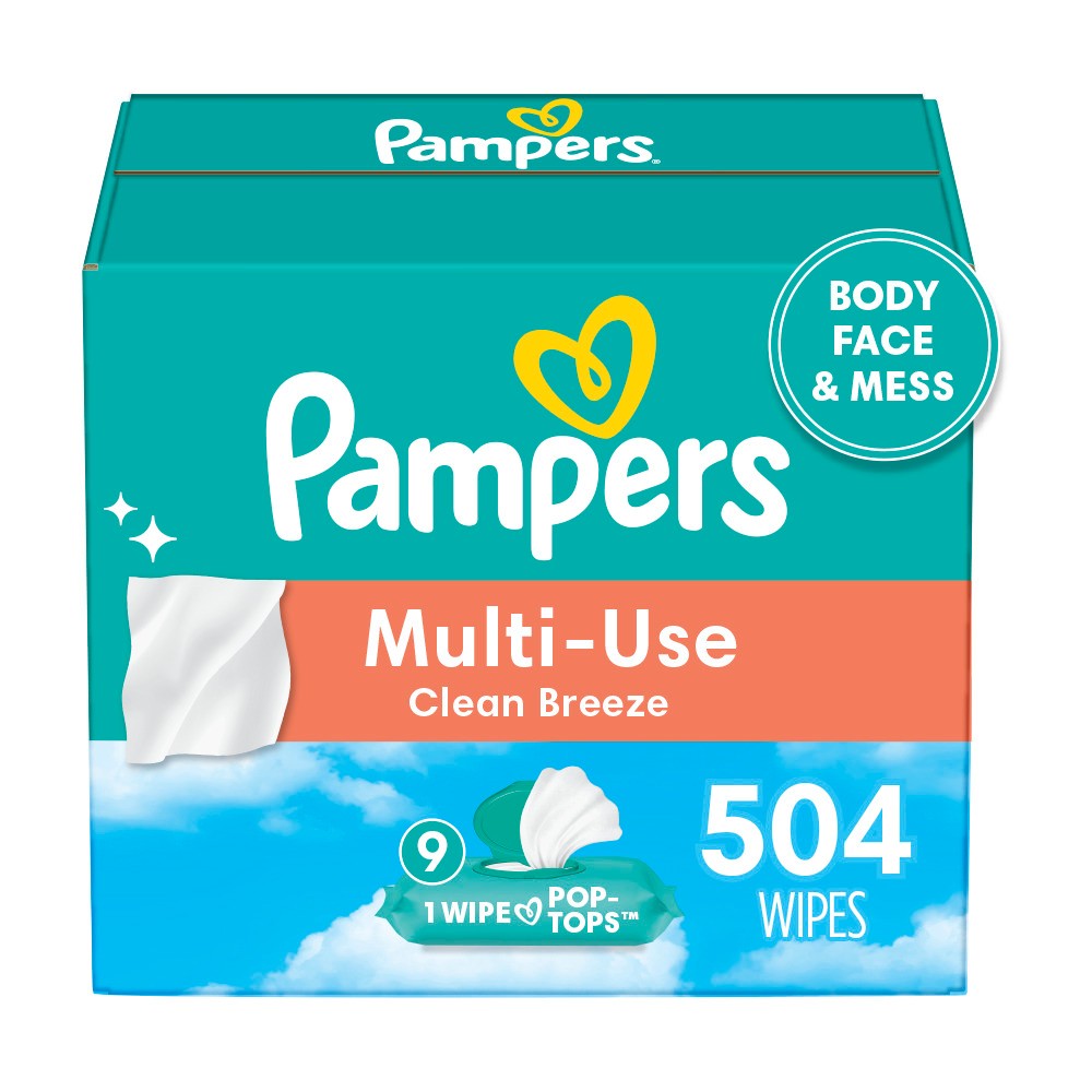 Photos - Baby Hygiene Pampers Multi-Use Clean Breeze Baby Wipes - 504ct 