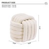 Kumasinova On-Trend Comfy Chenille Knot Design Ottoman for Living Room,Chic Makeup Stool Footstool with Wood Frame&Foot Nail,250lbs Max - 3 of 4
