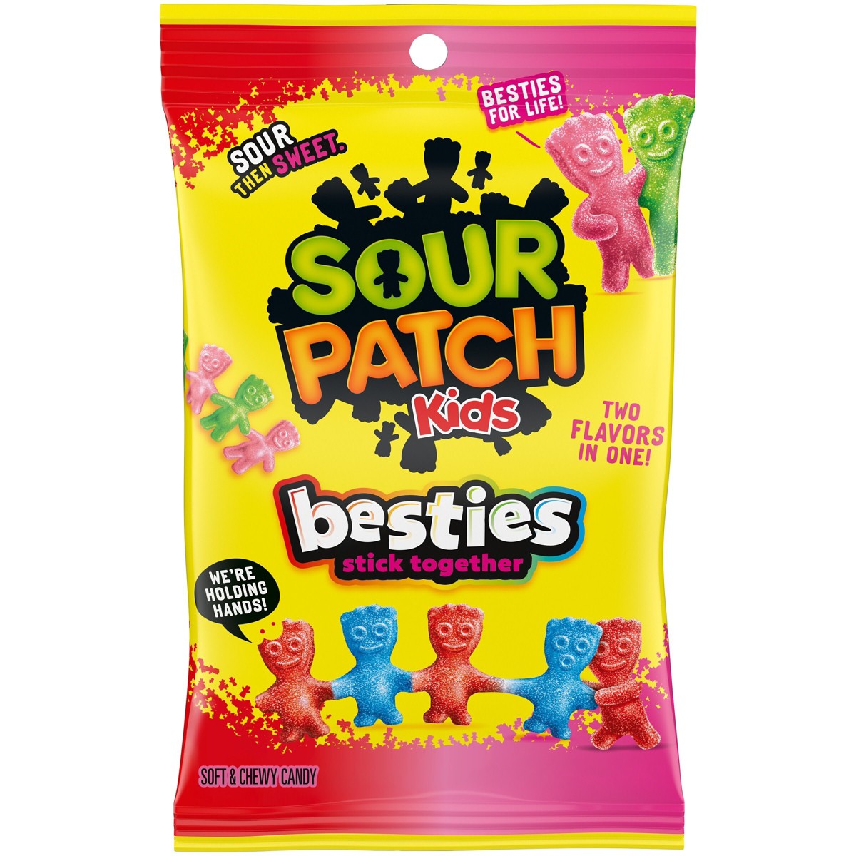 SOUR PATCH KIDS Besties 2 Flavors in 1 Soft & Chewy Gummy Candy - 7.17oz