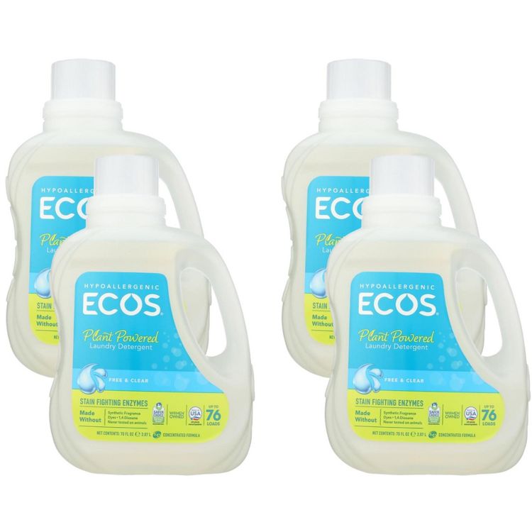 Ecos Laundry Detergent Free & Clear - Case of 4/70 fz, 1 of 4