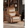 Manual Recliner Chair for Adults, PU Leather Swivel Rocker Recliner with Padded Armrests, Upholstered Reclining Chair for Living Room or Nursery - 2 of 4
