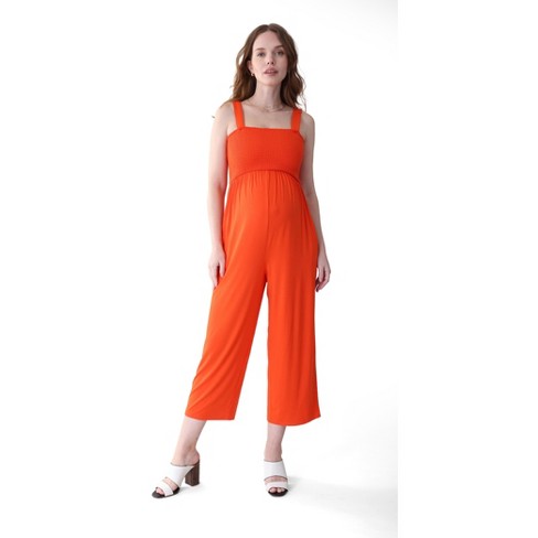 Ingrid & Isabel Maternity Smocked Bodice Jumpsuit : Target