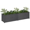 vidaXL Large Garden Planter Rectangular Outdoor Solid Pinewood 78.7"x19.7"x19.7" - Durable & Weather-Resistant Gray Flower Box - image 4 of 4