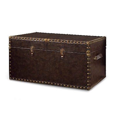 Wilbrin Storage Trunk Antique Brown - HOMES: Inside + Out