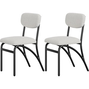 CuisinSmart Modern Upholstered Kitchen Dining Room Chairs Set of 2/4, Dining Chairs with Arched Metal Legs - 1 of 4