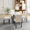 VYNXARIA 5PC dining room set with imitation marble table top, solid wood dining table and 4 chairs, space-saving kitchen,dining room - 2 of 4