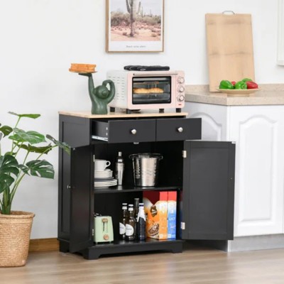 LunaLulinlk Kitchen storage cabinet with adjustable shelves for kitchen, living room or bathroom