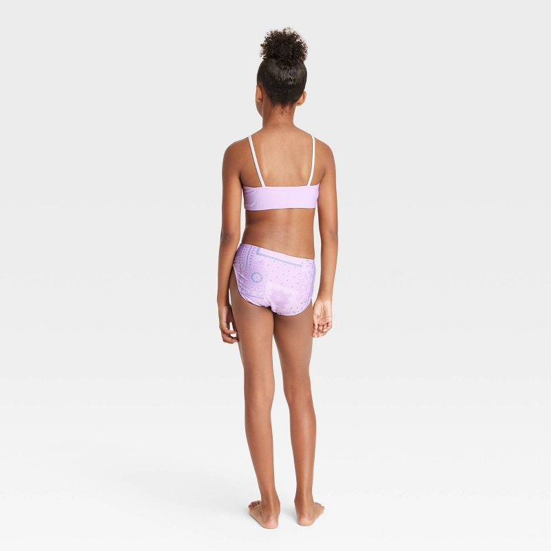 Girls' 3pc Desert Dreamer Swimwear Set - art class™ Lavender, 2 of 6