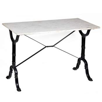 Draven Marble Top Bar Table White/Black - Carolina Chair & Table