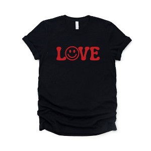 Simply Sage Market Women's Love Smile Short Sleeve Graphic Tee - 1 of 4