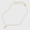 14K Gold Dipped Pearl Cubic Zirconia Cross Pendant Necklace - Gold - 3 of 4