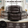 Faux Leather Massage Swivel Rocker Recliner Chair with Vibration Massage, Heat, Rocking Function, Side Pockets, 2 Cup Holders and USB Charge Port - 4 of 4