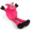 goDog Checkers Skinny Pig Squeaky Plush Dog Toy, Chew Guard Technology, Small - 2 of 4